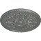Ekena Millwork Bradford Ceiling Medallion (Fits Canopies up to 6 5/8"), Hand-Painted Silver, 32 5/8"OD x 2"P CM32BRSLS - alternate 3